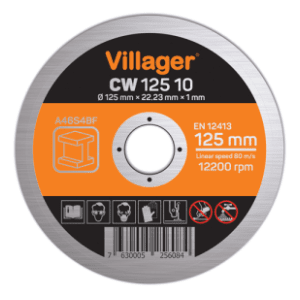 VILLAGER CW 125 10 rezna ploča za metal