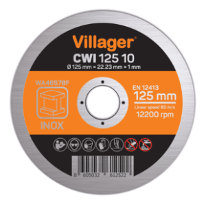 VILLAGER CWI 125 10 rezna ploča za inoks
