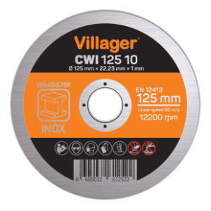 VILLAGER CWI 125 20 rezna ploča za inoks