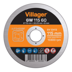 VILLAGER GW 115 60 brusna ploča za metal