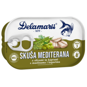 DELAMARIS skuša mediterana sa povrćem 125g