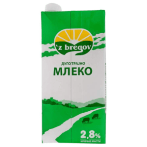 Dugotrajno mleko Z'BREGOV 2,8%MM 2l