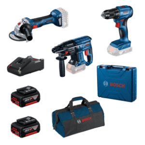 BOSCH GSR 185-Li + GWS 180-Li + GBH 180-Li akumulatorski set