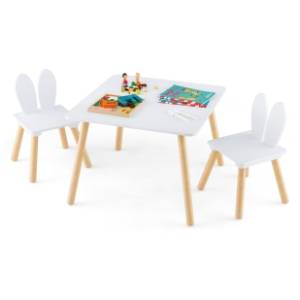 HANAH HOME dečiji sto sa dve stolice Bunny white