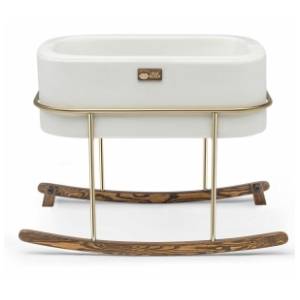 HANAH HOME kolevka za bebe Hier metal white gold