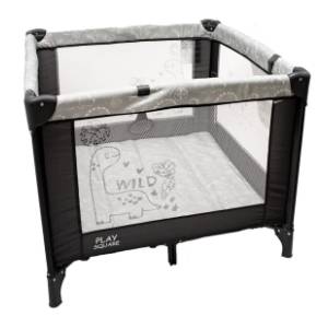 JUNGLE ogradica za bebe Play square crno-siva