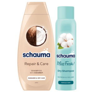 Šampon SCHAUMA Repair 400ml + Dry repair šampon 150ml