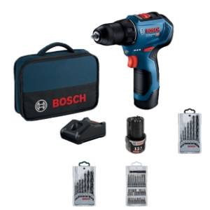 BOSCH GSR 12V-30 aku bušilica + 39-delni set pribora