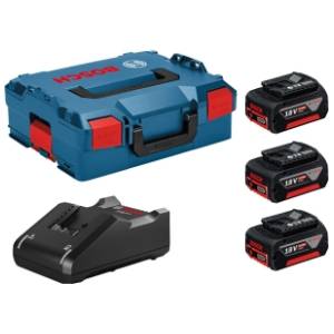 BOSCH početni set 3 baterije GBA 18V 5,0 Ah + punjač 0615990L3T
