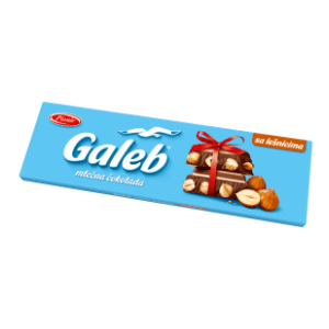 Čokolada PIONIR Galeb mlečna sa lešnicima 250g