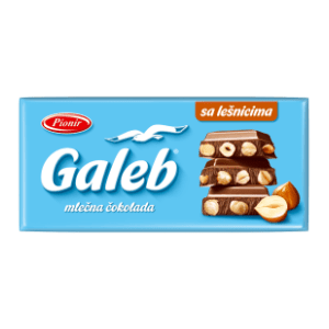 Čokolada PIONIR Galeb sa celim lešnicima 200g