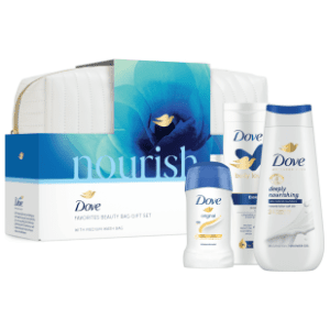 DOVE set Nourish (gel za tuširanje, losion za telo i stik)