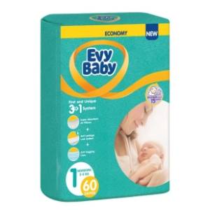 EVY BABY pelene 3u1 sistem 1 new born 60kom
