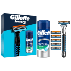 GILLETTE set (brijač, 6 patrona, pena za brijanje 75ml)