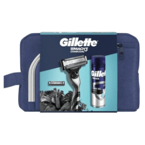 GILLETTE set Mach3 Charcoal (brijač i gel za brijanje 200ml)