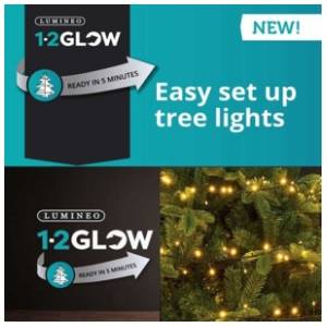 Lampice za jelku sa 126 LED dioda toplo belih Lumineo 150cm