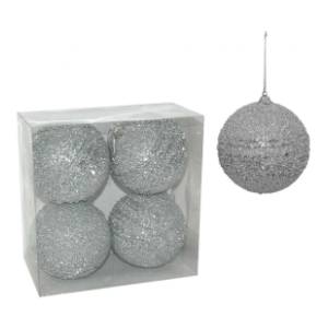 Novogodišnje kugle za jelku od stiropora 10cm 51-831000 4kom