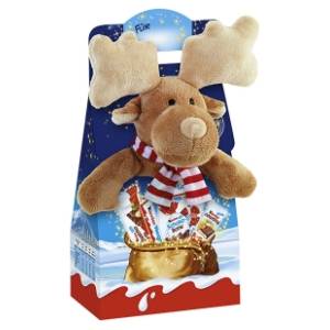 Novogodišnji paketić KINDER Maxi mix 133g + plišana igračka