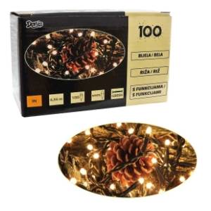 Riža bele lampice 100kom 8 funkcija Denis 52-341000