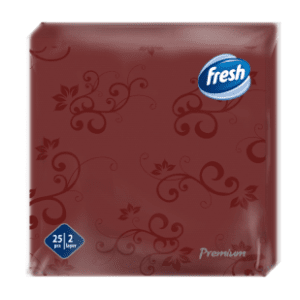 Salvete FRESH Decor bordo 2sloja 25kom