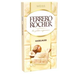 Čokolada FERRERO ROCHER bela lešnik 90g