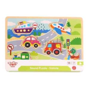  Drvena zvučna umetaljka Vozila TOOKY TOY