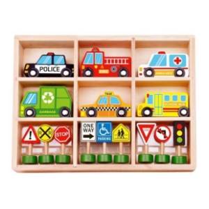 Drveni saobraćajni set TOOKY TOY
