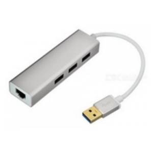FAST ASIA USB Hub 4-in-1 (3port + RJ45) sivi