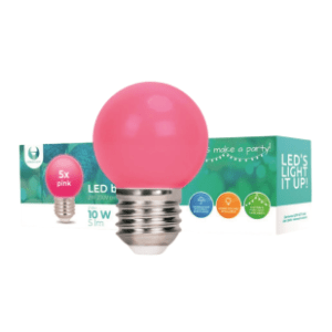 FOREVER LIGHT set roze LED sijalica E27 2W 5kom