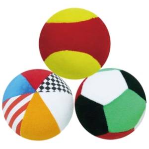 Plišane lopte BIBA TOYS 3kom
