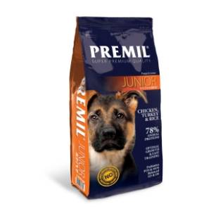 PREMIL Junior hrana za pse piletina, ćuretina i tuna 15kg