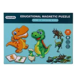 Puzzle Dino magnet BEST LUCK