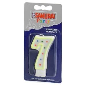Rođendanska svećica Broj 7 SAMURAI