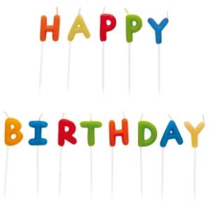 Rođendanske svećice Happy Birthday AMSCAN šarene