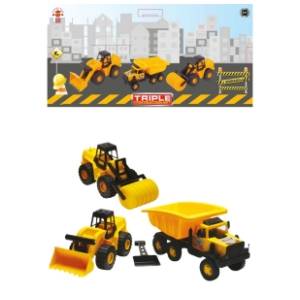 Set buldozer, valjak i kamion TRIPLE CONSTRUCTION