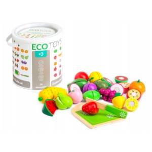  Set od 20 delova Drveno voće ECO TOYS