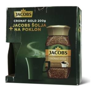 Instant kafa JACOBS Cronat gold 200g + šolja