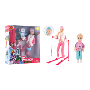 Lutka sa devojčicom i skijama HK MINI
