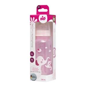 NIP Trendy Girl flašica 250ml roze i silikonska cucla (0-6m)