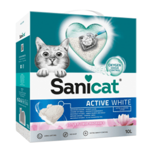 SANICAT Active white lotus posip za mačke 10l
