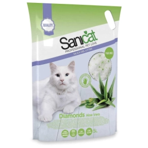 SANICAT Diamonds aloe vera posip za mačke 5l