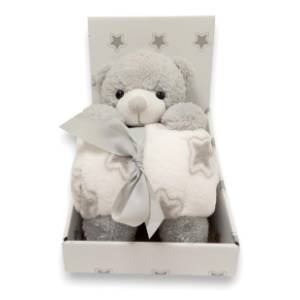 Set igračka i ćebence Bear sivi BBO