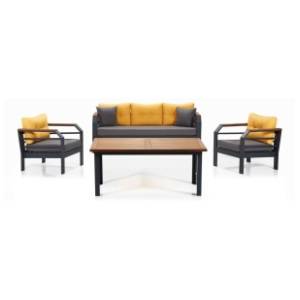 Baštenska garnitura HANAH HOME Assento 3+1+1+M yellow black