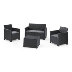 Baštenski set KETER Elodie 2 CU 253948 sa box stolom grafit