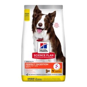 HILL'S Science Plan perfect digestion medium adult piletina 14kg