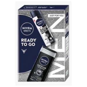 NIVEA Men set Ready to go (dezodorans i gel za tuširanje)