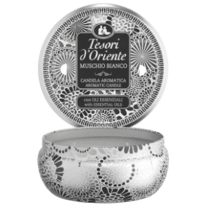 Sveća TESORI D'ORIENTE beli mošus 200g
