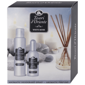 TESORI D'ORIENTE set Beli mošus (dezodorans 150ml i parfem 100ml)