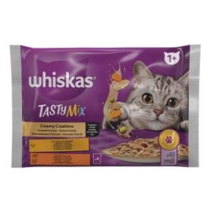 WHISKAS Tasty mix hrana za mačke meso u kremastom sosu 4x85g
