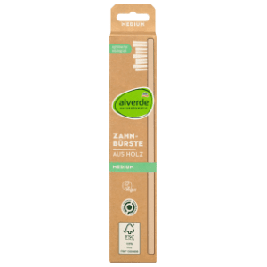 ALVERDE Medium drvena četkica za zube 1kom